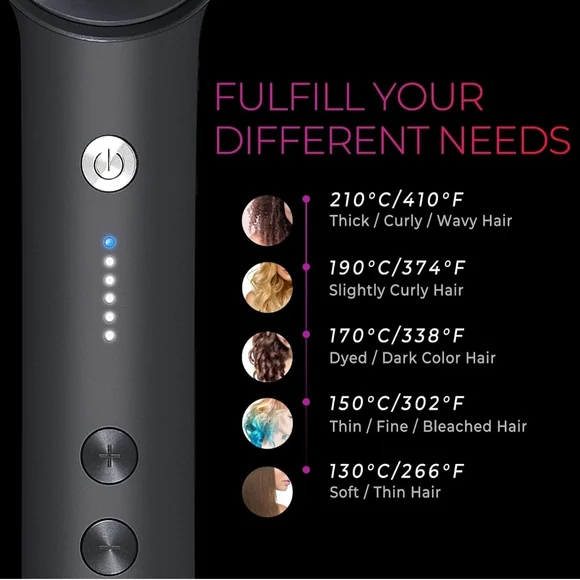 Bundle Of 2: TYMO Pink and Black Ring Hair Straightener And Brush - Picture 5 of 9